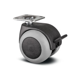 Koło samonastawne średnica kabla 50mm Tente 40kg wysokość całkowita 63mm