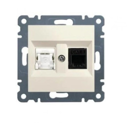 LUMINA2 Gniazdo telefoniczne kremowe WL2011