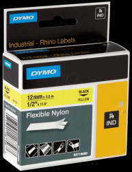 18490 DYMO IND nylon, 12 mm, black/yellow