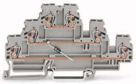 Złączka trzypiętrowa diodowa 2,5mm2 szara 870-590/281-675 /50szt./