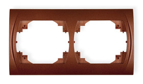 LOGO Ramka pozioma podwójna brĄzowy metalik 9LRH-2