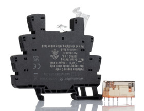 Przekaźnik z interfejsem 24 → 230V ac/dc Weidmuller DPDT 300V 8A Szyna DIN bieguny 2 Elektromechanika Śruba