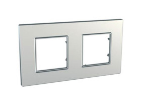 UNICA QUADRO Ramka 2 podwójna silver MGU6.704.55 SCHNEIDER ELECTRIC