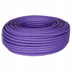 Kabel teleinformatyczny F/FTP kat.6A wewnętrzny B2ca LSZH fioletowy NEKU /100m/
