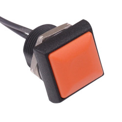 IRC3F492 APEM Orange Square 16mm Momentary NO Push Button Switch Prewired IP67