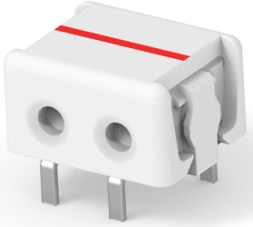 Connector, 2 pole, pitch 0.16 mm, straight, natural, 3-2106751-2