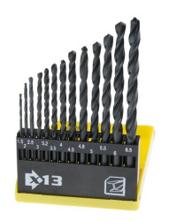 Wiertła do metalu HSS 1.5-6.5 mm zestaw 13 elementów 60H713