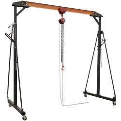 Sealey SG500KIT Portable Lifting Adjustable Gantry Crane 0.5 Tonne &amp; Hoist Combo