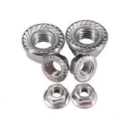 M5 Hexagonal Nut with Collar - Galvanized - Metric - 10 pcs