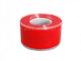 Taśma silikonowa LEXTO 25mm, czerwona.3m