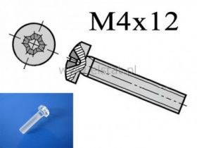 Śruba M4x12mm plastikowa SPC-412