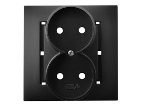 ARIA Pokrywa gniazda podwójnego czarny metalik PGP-2U/33 OSPEL