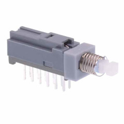 Mini Push Button Latching PCB Switch 4PDT 30V