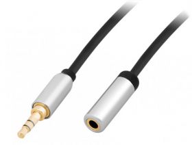 PRZEDL.JACK3,5MM 1M PROSTY METAL