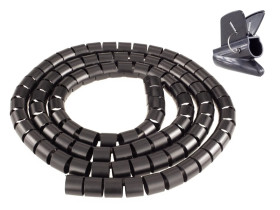 Elastyczny organizer biurkowy do kabli 30mm czarny 2m NEKU