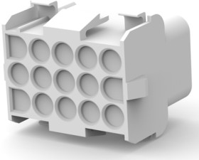Socket housing, 15 pole, pitch 6.35 mm, straight, natural, 926647-3