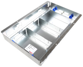 Puszka podłogowa, 3 przedziały , 340 mm x 230mm x 85mm