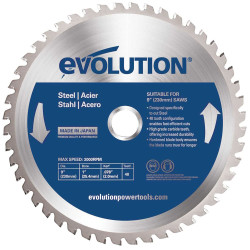 Evolution EVOBLADE230 Mild Steel Cutting Circular Saw Blade 230 x 25.4mm x 48T