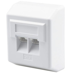 Gniazdo natynkowe 2xRJ45 kat.5e UTP 64x80mm NEKU