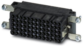 Socket contact insert, VC3, 50 pole, unequipped, crimp connection, with PE contact, 1884788