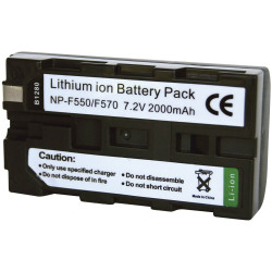 Conrad Energy 250467 Camera Battery 7.2V 2000mAh Replaces NP-F530/550/570