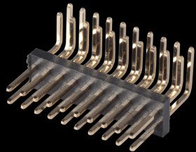 2 x 10-pin header, angled, pitch 1.27