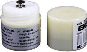 Obciążnik kontrolny 5 g do wag, Masa kalibracyjna F1 (5 g), do uzytku z: Kalibracja dokładności sald