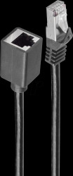 BS08-62075 RJ45 patch cable extension S/FTP, black, 10 m