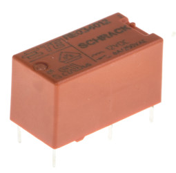 Przekaźnik mocy 12V dc SPST TE Connectivity 200mW, montaż PCB 720Ω Otwór przezierny