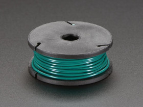 Adafruit Stranded-Core Wire Spool - 25ft - 22AWG - Green
