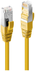 kabel LAN LINDY 47861, 1 szt., RJ45, CAT 6a, S/FTP, 0.50 m, żółty