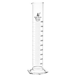 LabGlass Cylinder Hexagonal Base with Spout 500ml Class &#x27;B&#x27; Pack of 2