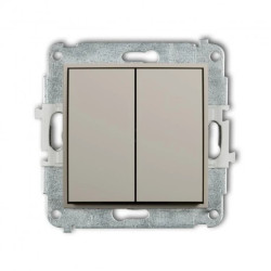 MINI Mechanizm łącznika zwiernego żaluzjowego (dwa klawisze bez piktogramów) taupe 60MWP-8.1