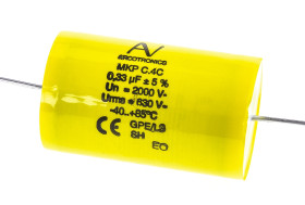 Kondensator polipropylenowy PP 330nF 2kV dc KEMET THT ±5