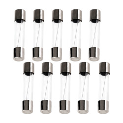 Bezpiecznik szklany - 6A - rurkowy - topikowy - 10szt