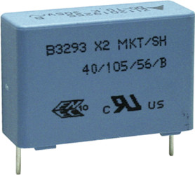 MKT suppression capacitor, 470 nF, ±20 %, 305 V (AC), PET, 15 mm, B32932A3474M000
