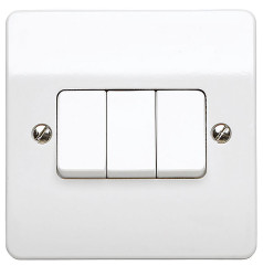 Włącznik światła, 10A, 250V, 3-przyciskowy, 1-biegunowy, IP2X, MK Electric