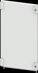 Compartment door, rectangular, sheet steel, (W x H x D) 400 x 700 x 25 mm, light gray, for built-in installation devices, 8PQ207