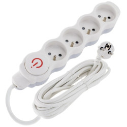 Przedłużacz prądowy 1.5m 4xGN (2P+Z) 3x1,5mm2 z wyłącznikiem