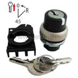Przełącznik obrotowy 0<- 1, z kluczykiem; chwilowy