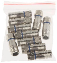 Wtyk F kompresyjny złącze MTC seria 6 BlueSteel na kabel RG6 Triset113 / Trishield113 /opakowanie 10szt/