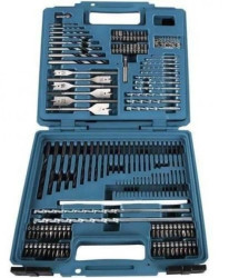 Zestaw wierteł, bitów, otwornic i kluczy 212 szt. E-06270