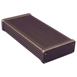 Hammond 1455J1601BK Extruded Aluminium Enclosure 162 x 78 x 27mm Black