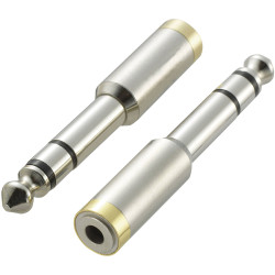 SpeaKa Professional SP-6672044 Adapter Jack 6.35mm Plug 3.5mm Socket Silver