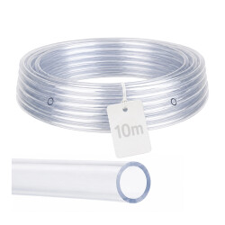10x Wąż Igielitowy 6mm Rurka Wężyk PCV 6/8mm do Pomp Akwarystyki DIY