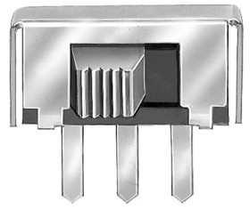 Przełącznik suwakowy, DPST, montaż PCB, 30V dc, 350 mA przy 30 V DC, -20 → +85°C, KNITTER-SWITCH