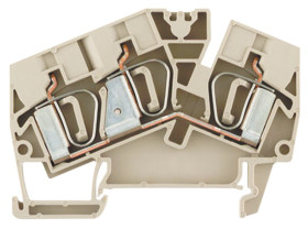 Blok zacisków przelotowych Weidmuller poziomy: Pojedynczy 22 → 8AWGZacisk Z raster: 8.1mm 41A 800 V