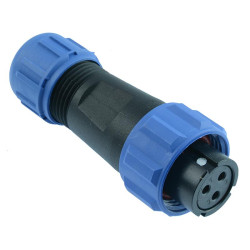 3 Pin Waterproof W13 Female Plug Cable Connector IP68