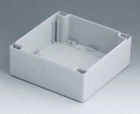 PC enclosure shell, (L x W x H) 160 x 160 x 60 mm, light gray (RAL 7035), C2161602