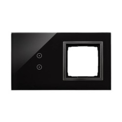 Simon Touch ramki Panel dotykowy S54 Touch, 2 moduły, 2 pola dotykowe pionowe + 1 otwór na osprzęt S54, zastygła lawa DSTR230/73